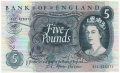 Bank Of England 5 Pound Notes To 1979 5 Pounds, from 1967
